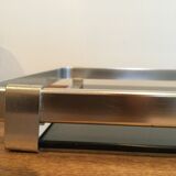 Stainless tray and glass