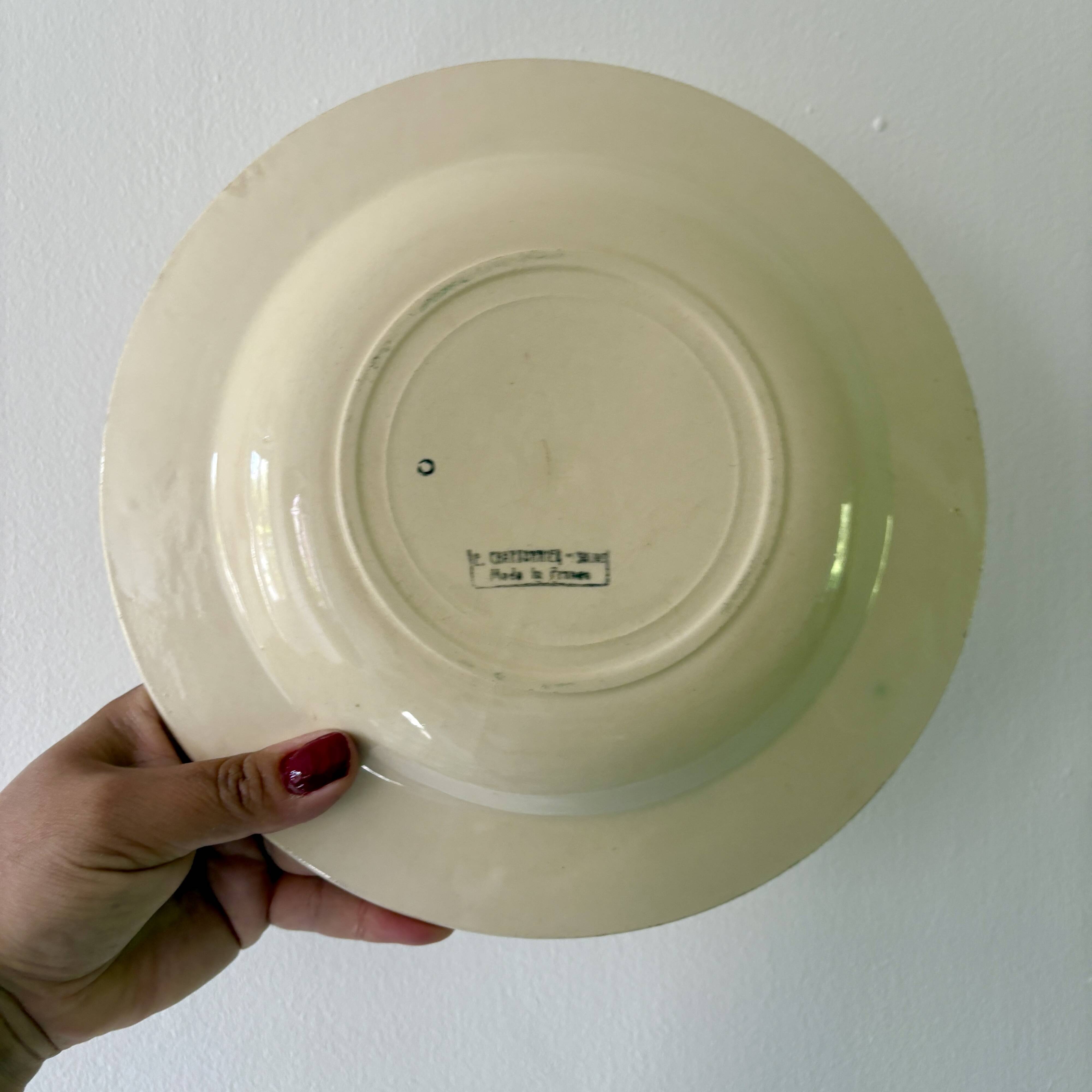 Set of 10 mismatched vintage soup plates