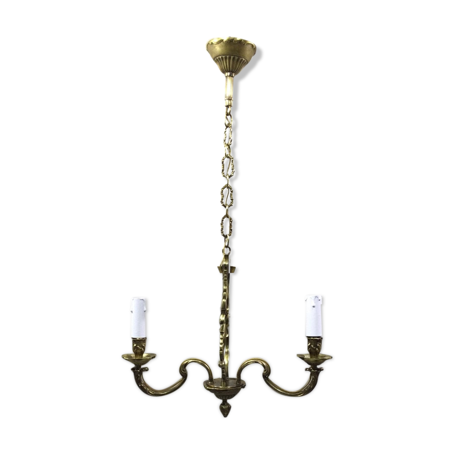 Bronze chandelier with 2 lights