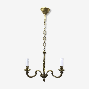 Bronze chandelier with 2 lights