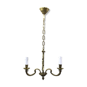 Bronze chandelier with 2 lights