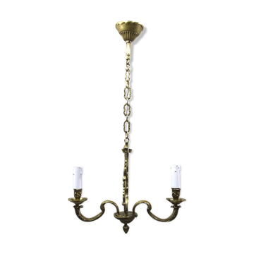 Bronze chandelier with 2 lights