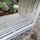 Vintage white rattan wall shelf