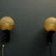 Bubble Glass Wall Lamps, Denmark 1960s, Set of 2