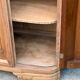 Art Deco wardrobe with bevelled mirror in solid raw walnut.