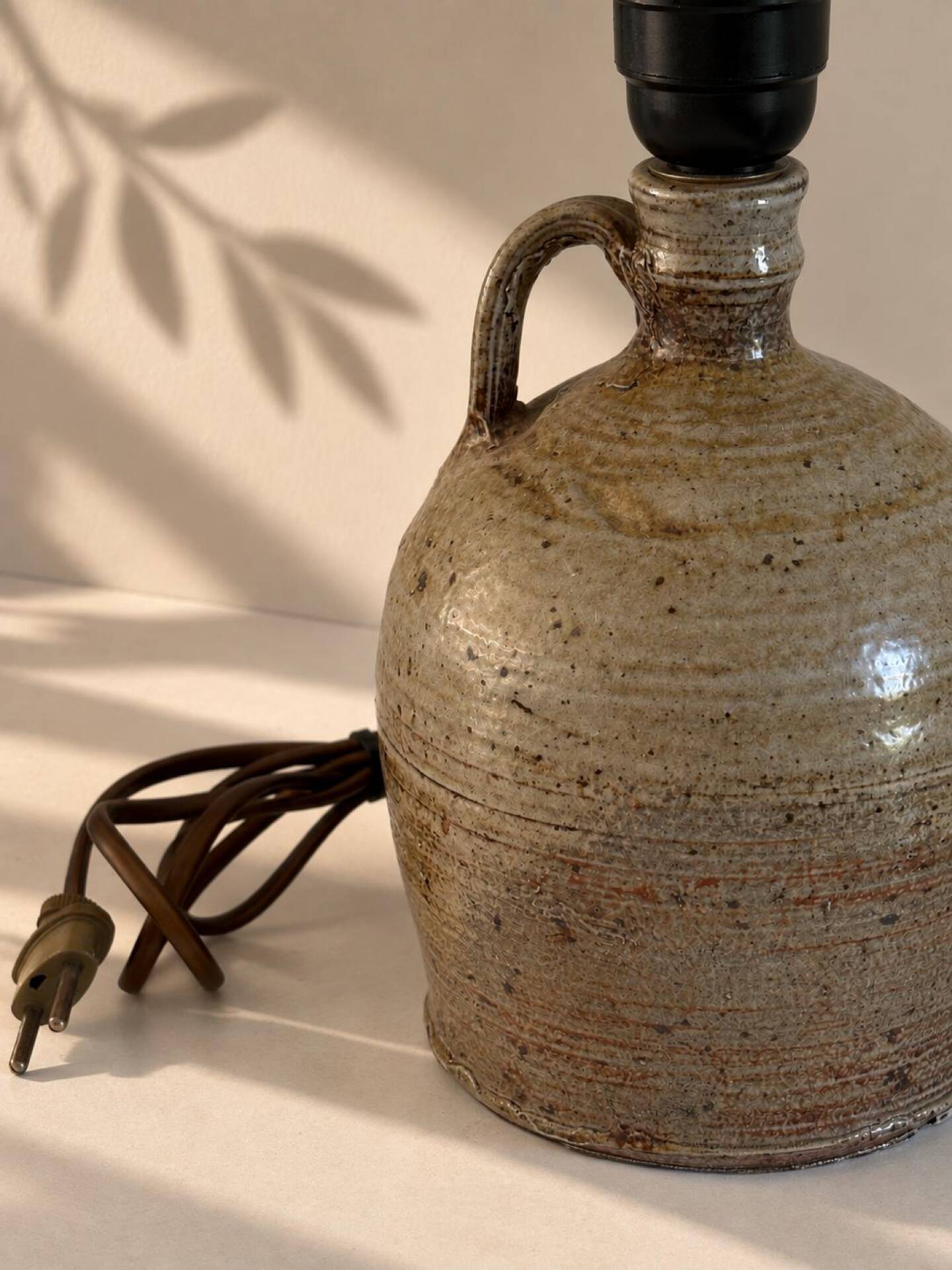 Lamp base in glazed stoneware – handmade ceramics