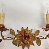 Golden forging sconces. Spain 1940s.