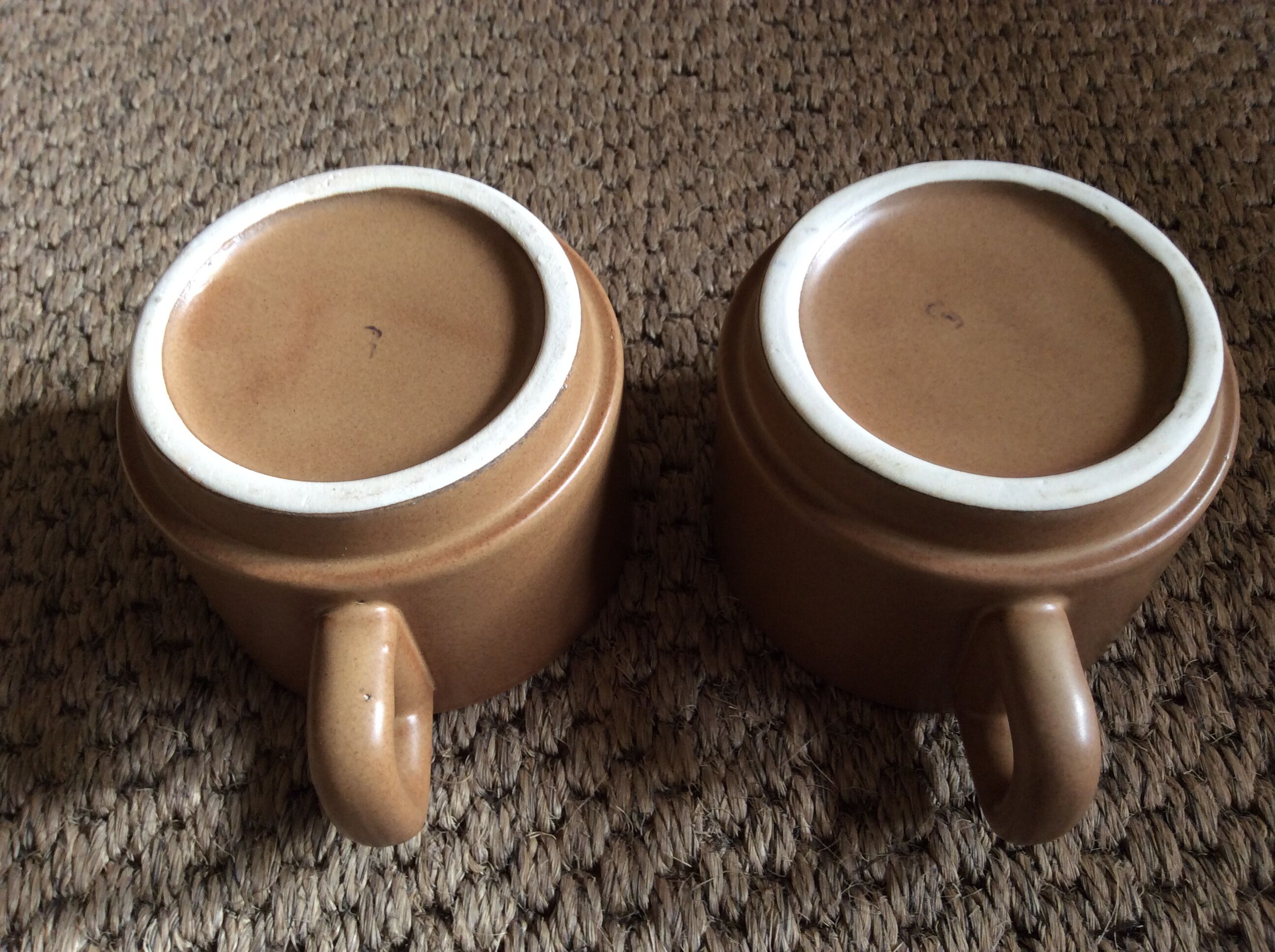 Duo of sandstone cups