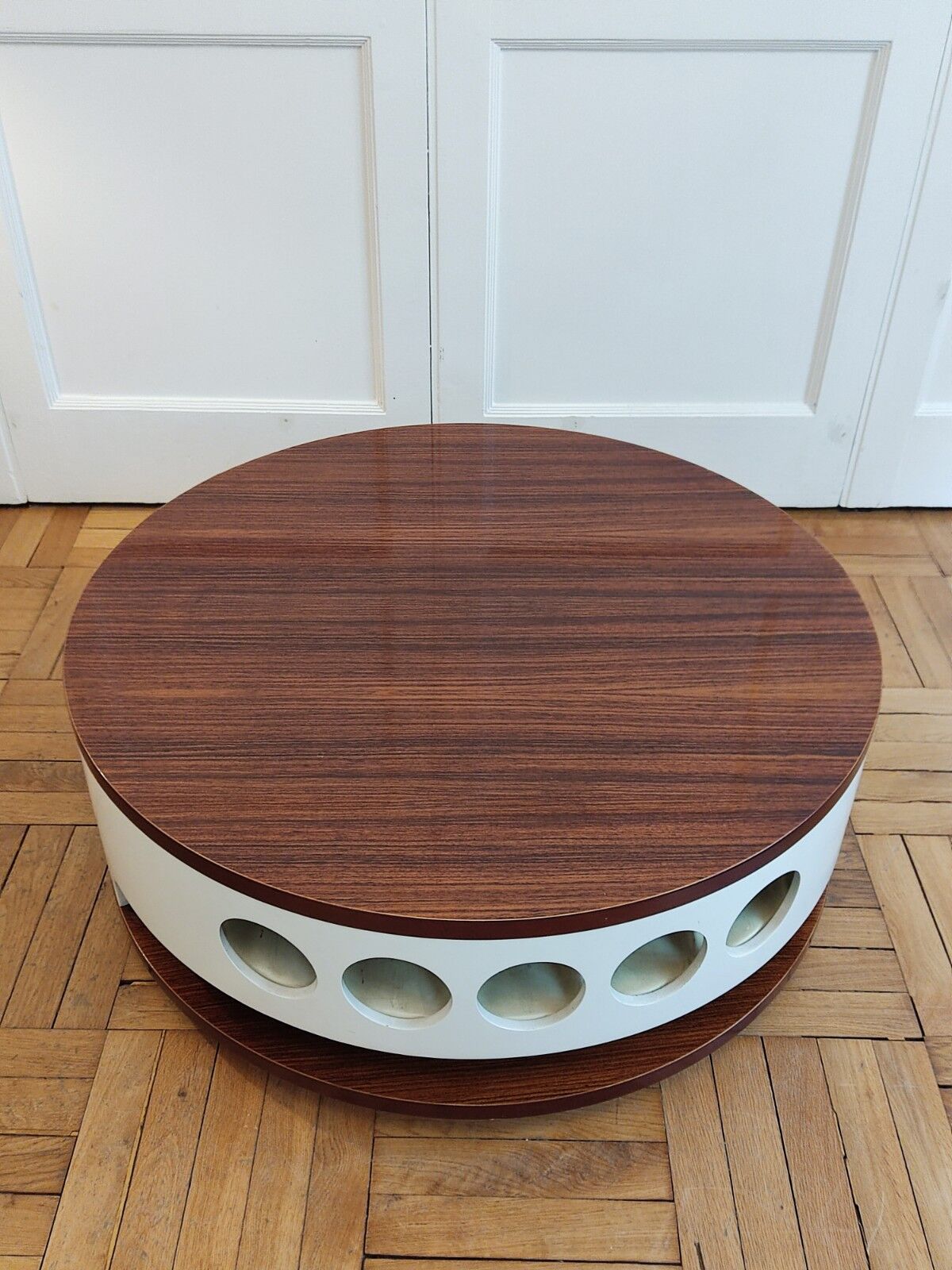 lacquered wood bar/coffee table - Italy 70s