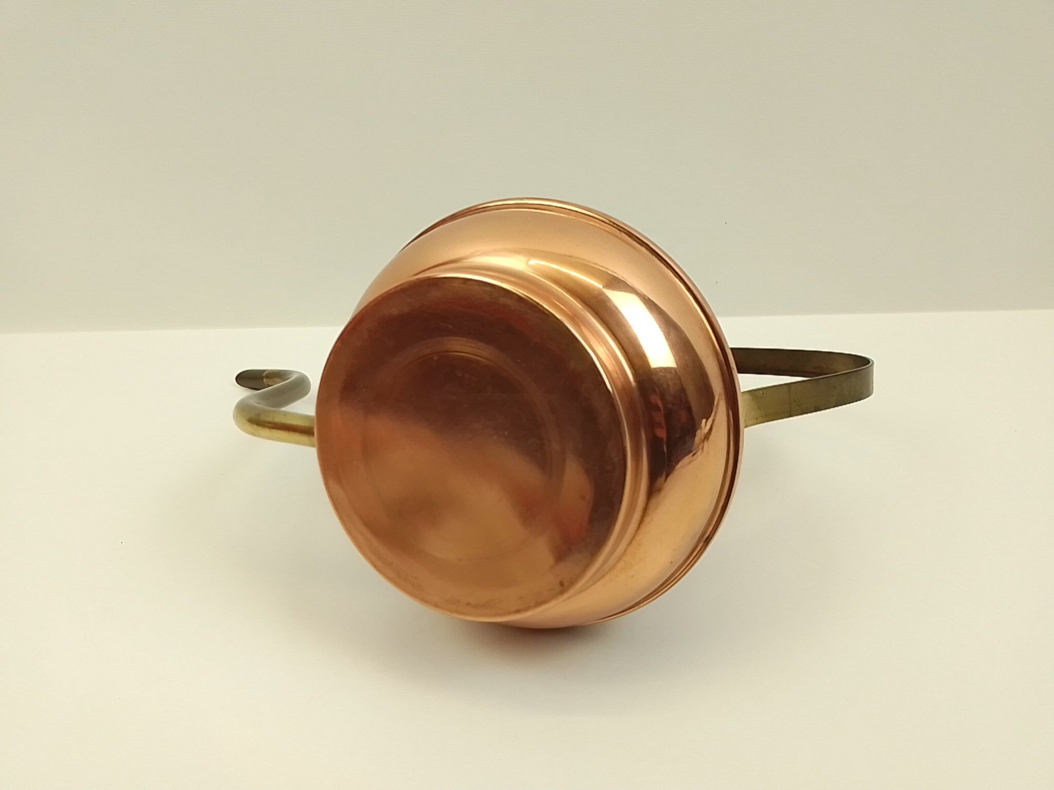 Copper and brass watering can