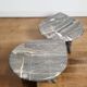 Vintage organically shaped marble side tables, Germany 1970