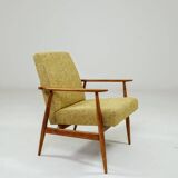 Fauteuil vintage olive vert design by H.Lis