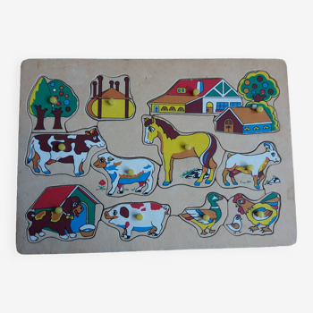 Puzzle en bois animaux de la ferme