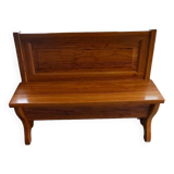 Handcrafted solid olive wood bench
