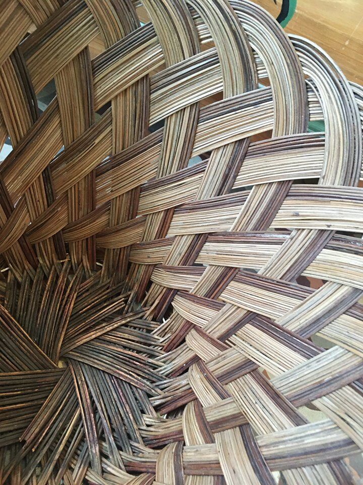 Two matching wicker pot covers