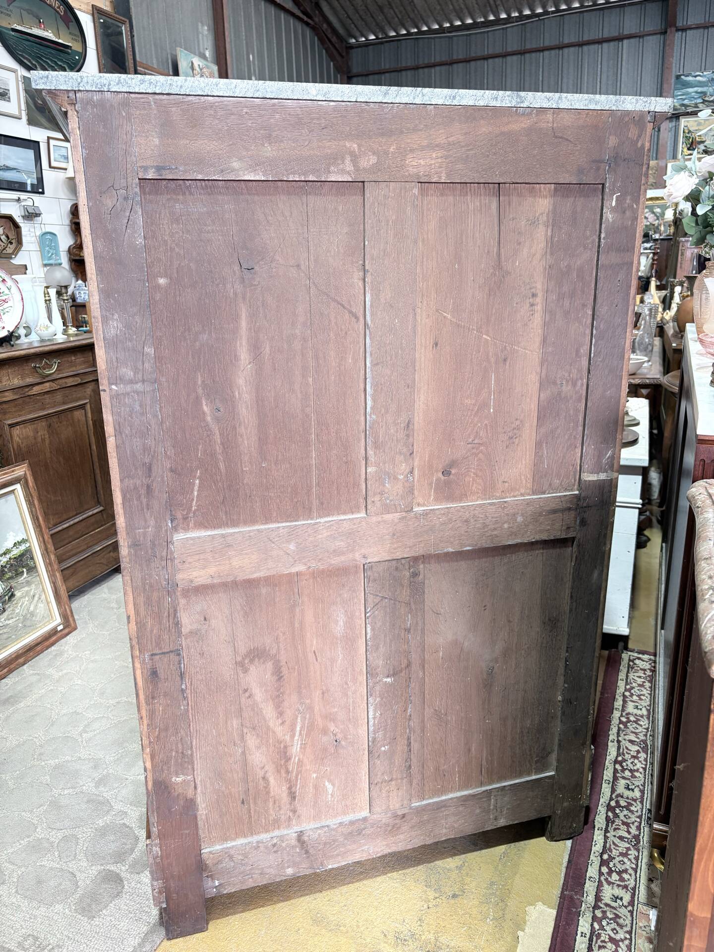 Empire secretary in mahogany, bronze and marble with secret drawers.