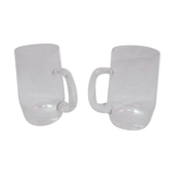 Set de 2 chopes à bière en cristal
