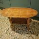 Ensemble tables rotin et osier