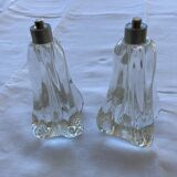 Paire de pieds de lampe en cristal