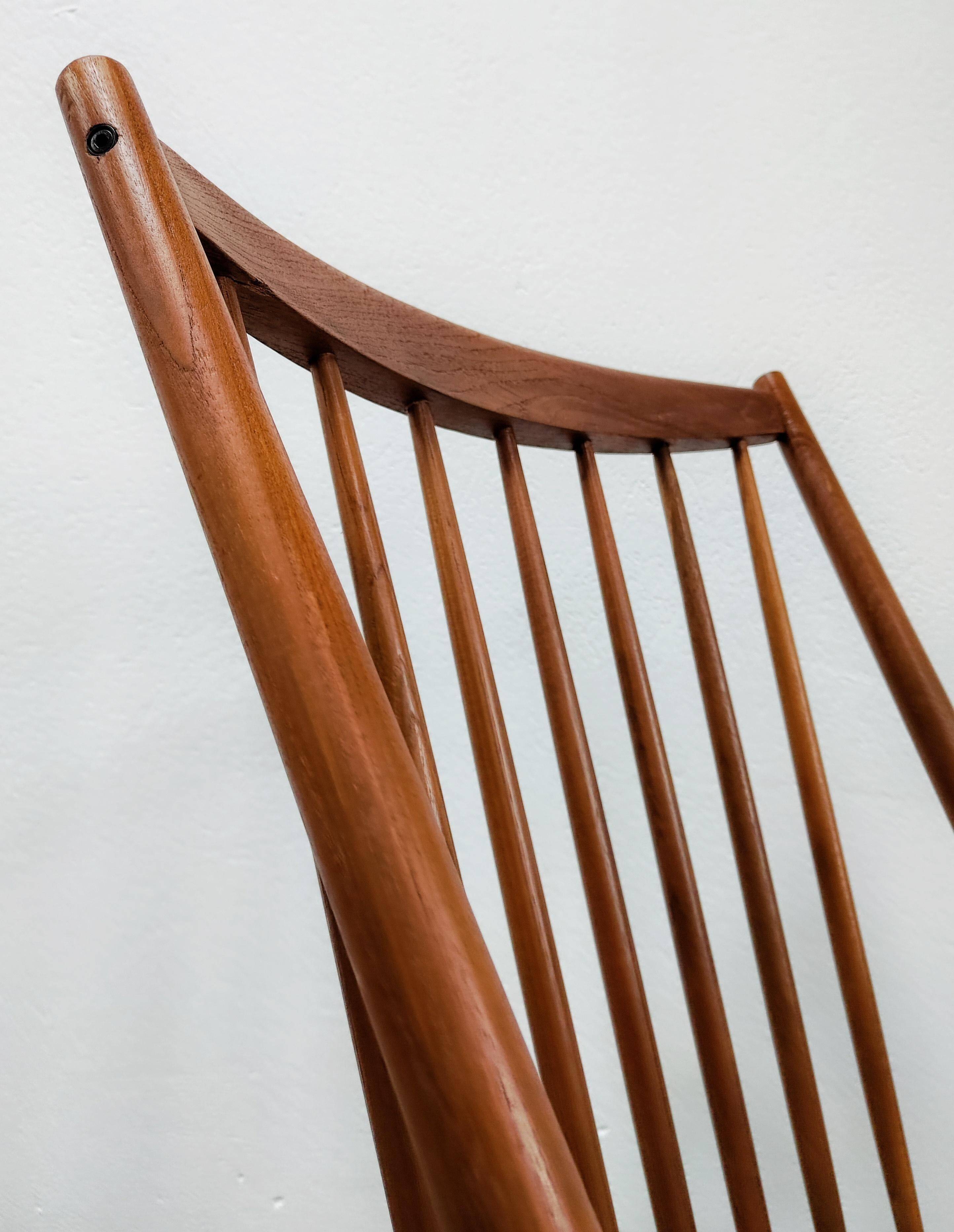 Teak rocking chair MCM Model 182 by Frank Reenskaug for Bramin