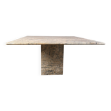 Vintage square granite dining table, 1970s