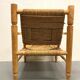 Wood and rope armchair and footrest