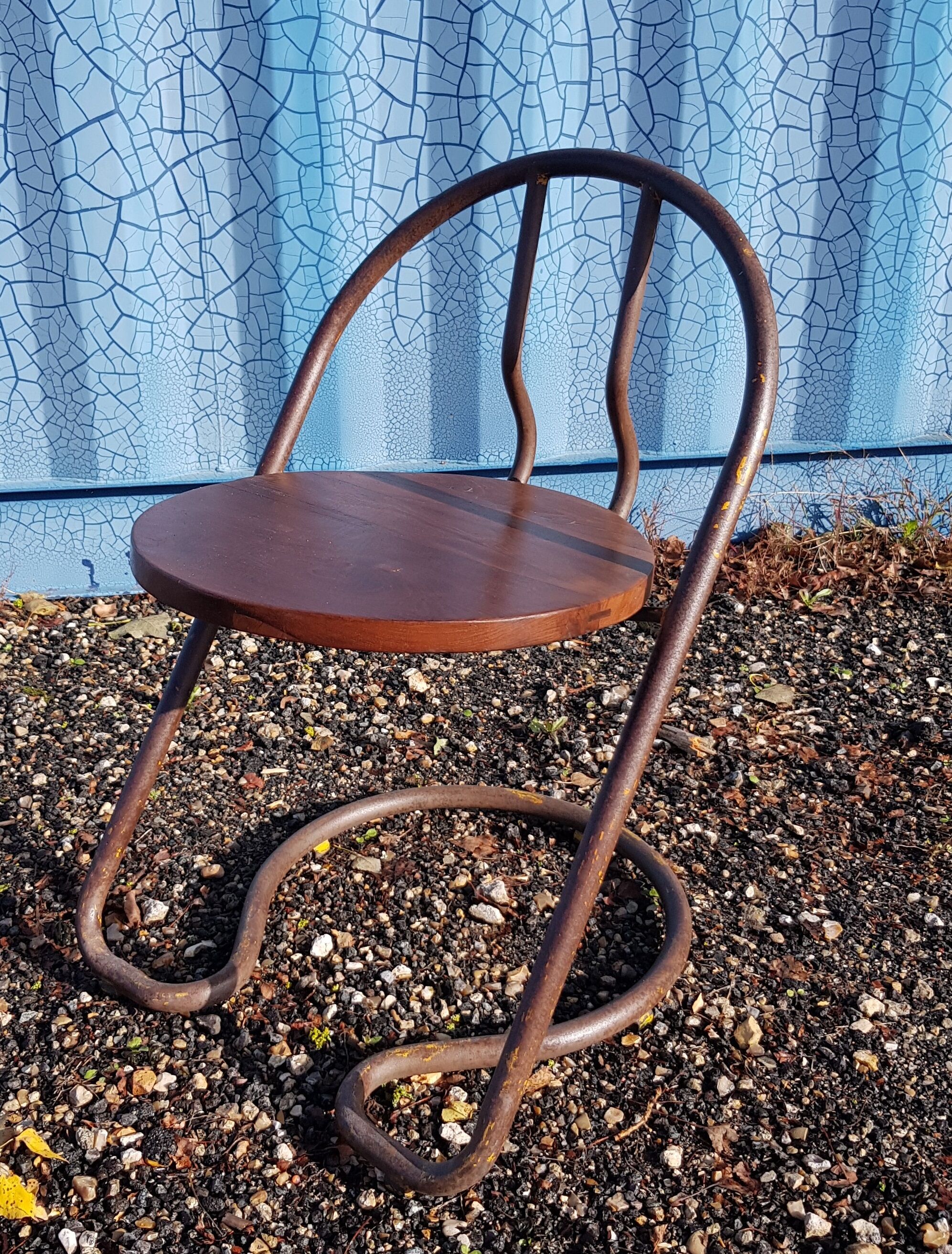 Industrial metal chair