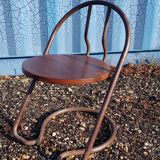 Chaise industrielle en métal
