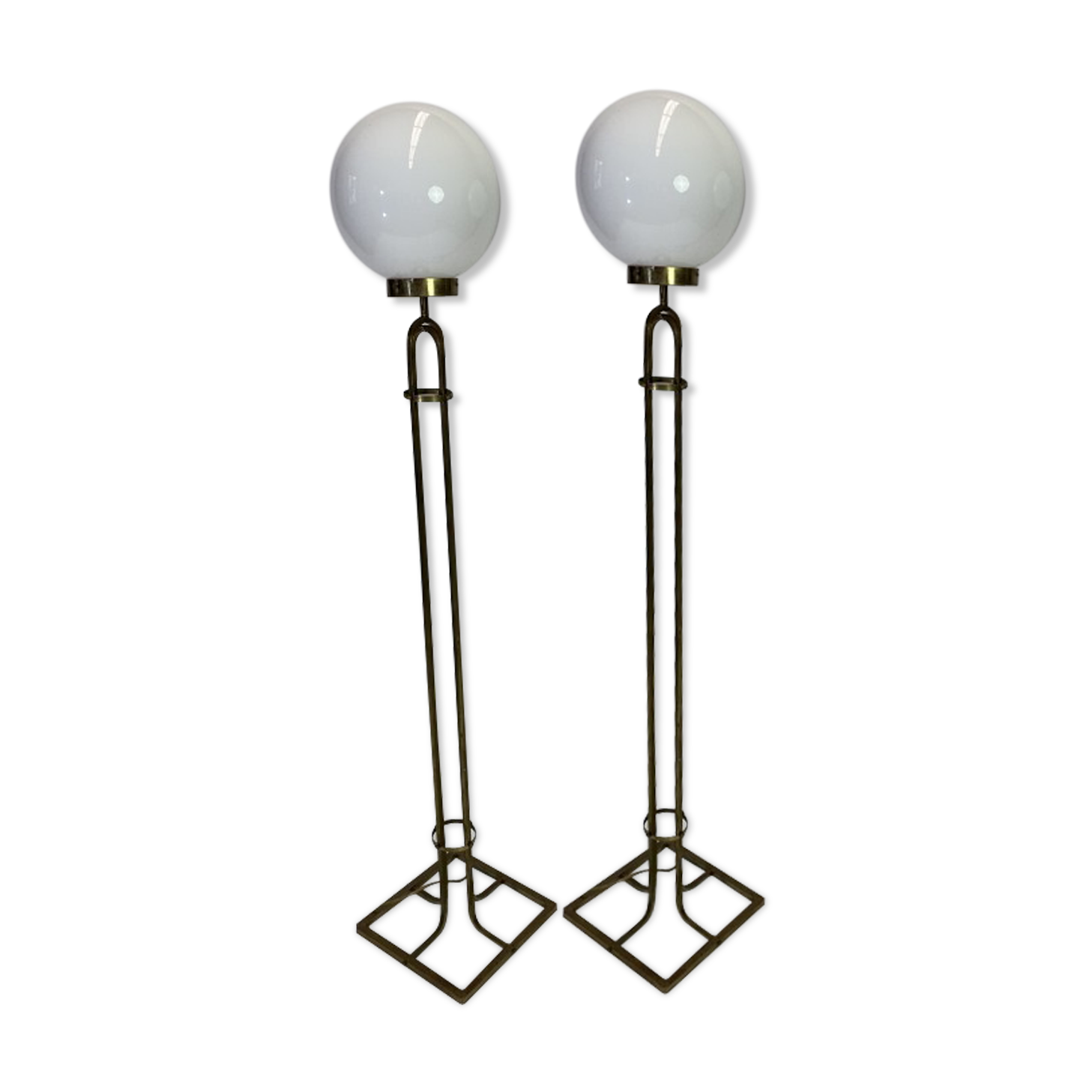 Pair of art nouveau floor lamps, 1920s