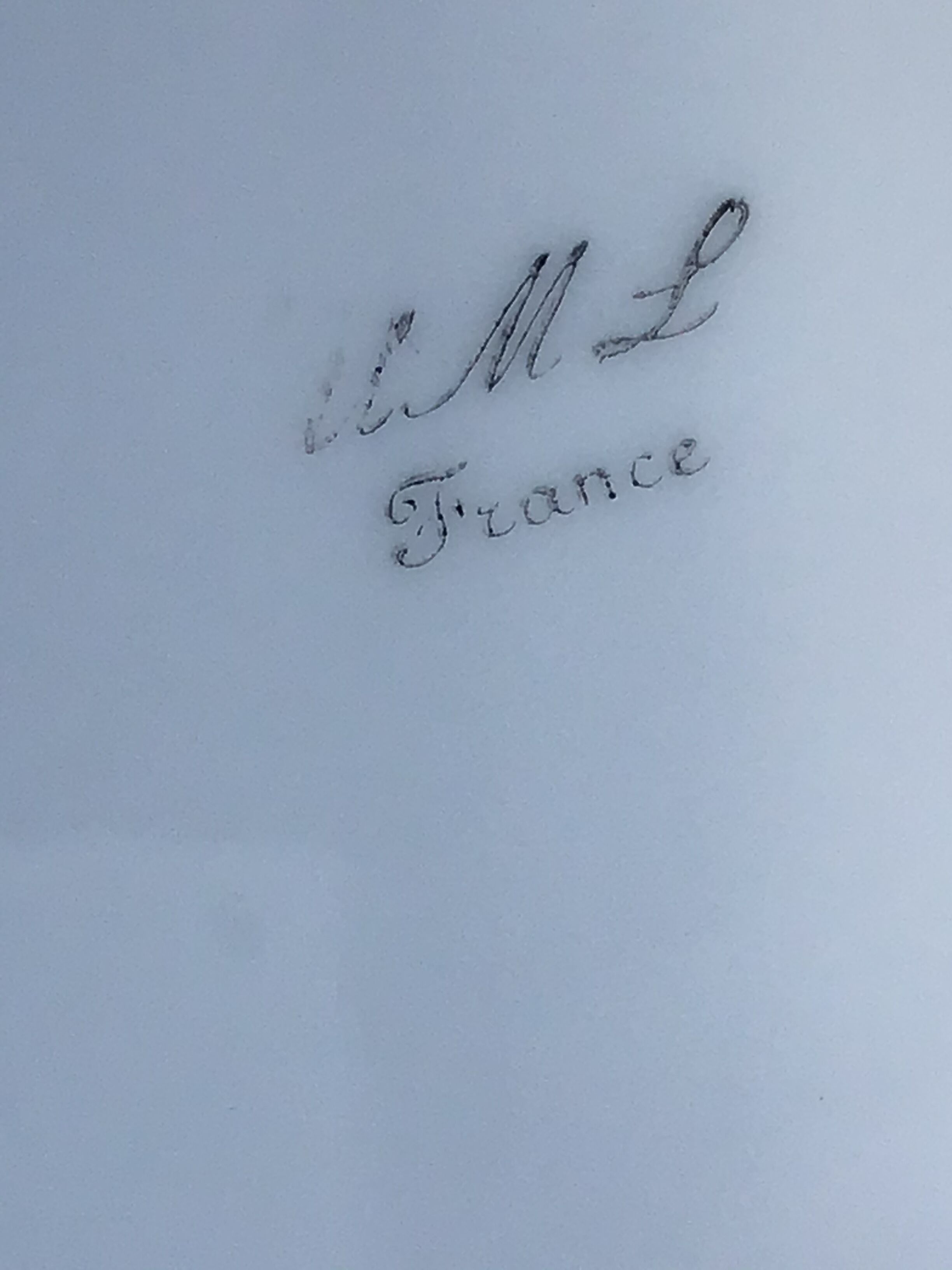 Salad bowl Art Deco porcelain silver net