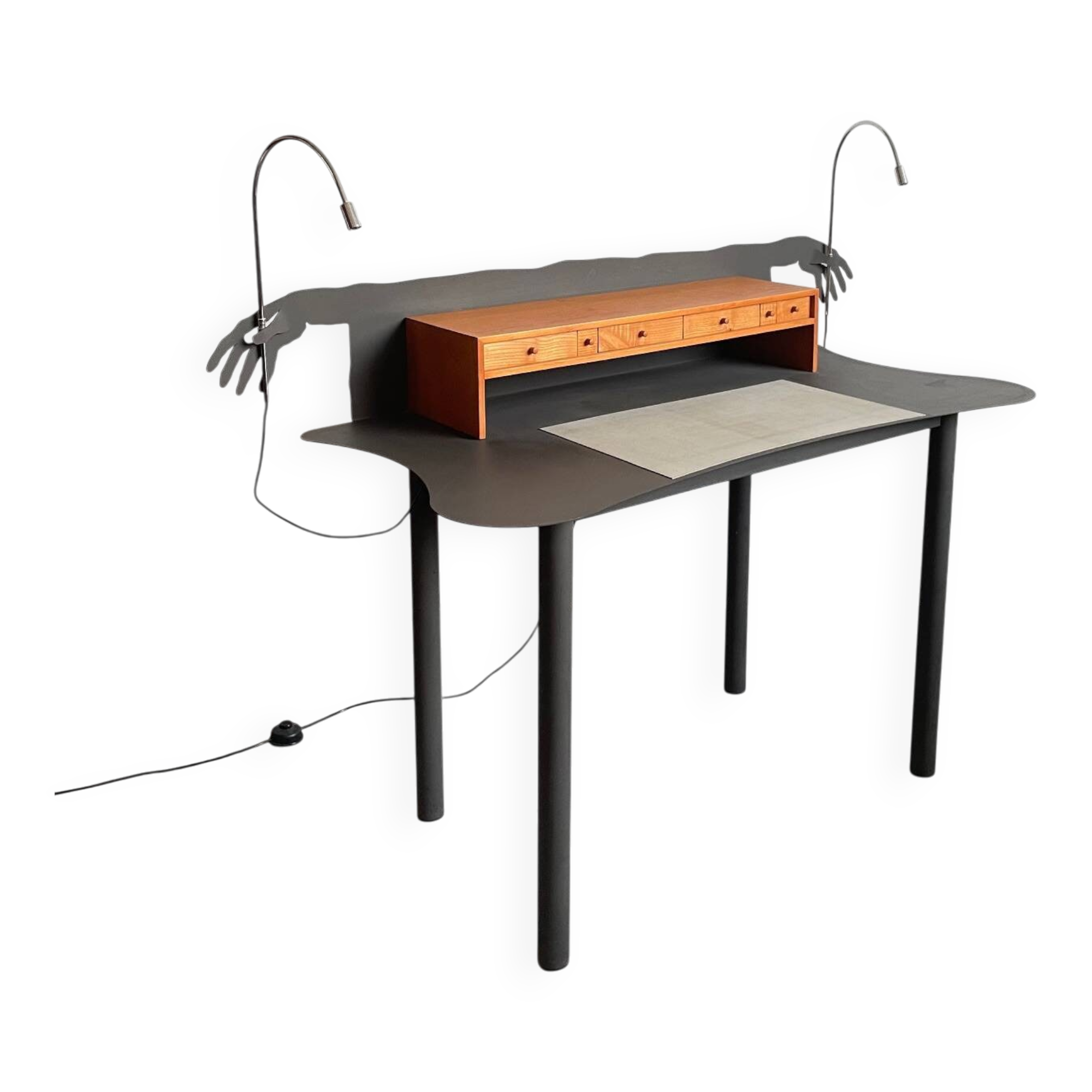 Sculptural Entremanos Secretary Desk by Andrés Nagel for Akaba, Spain 1988