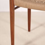 4x Niels O. Møller Dining Chair Model 75 in Teak, 1960s Denmark
