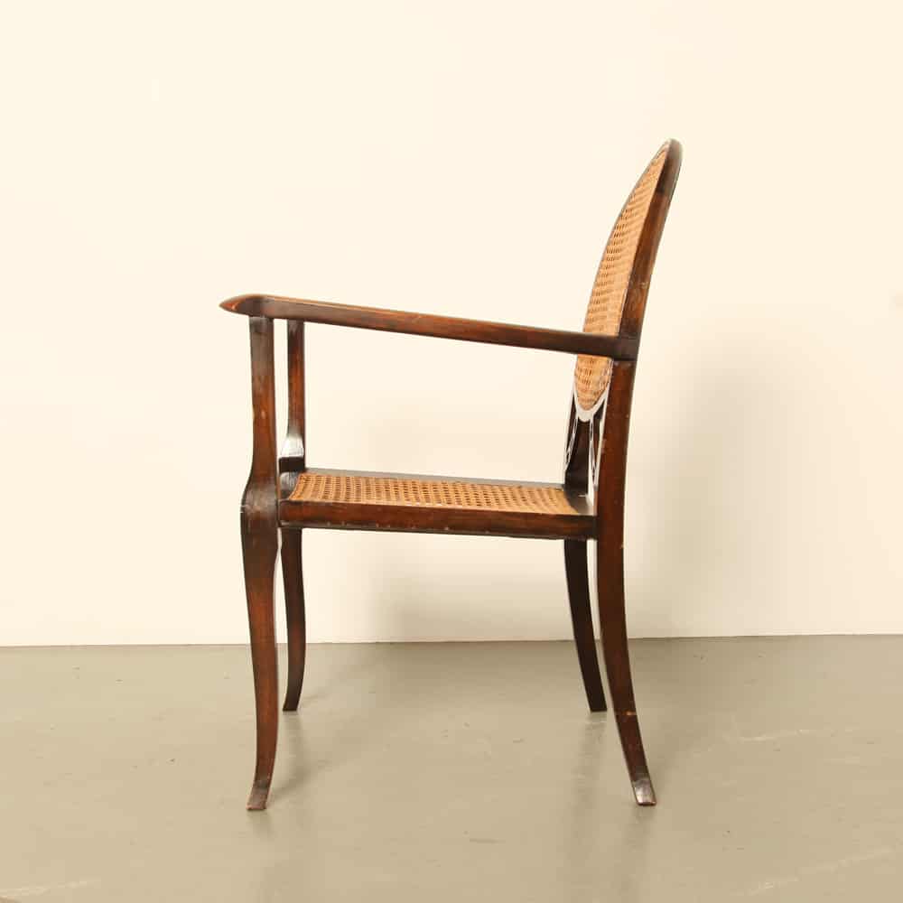 Viennese chair from the 1930s in wicker