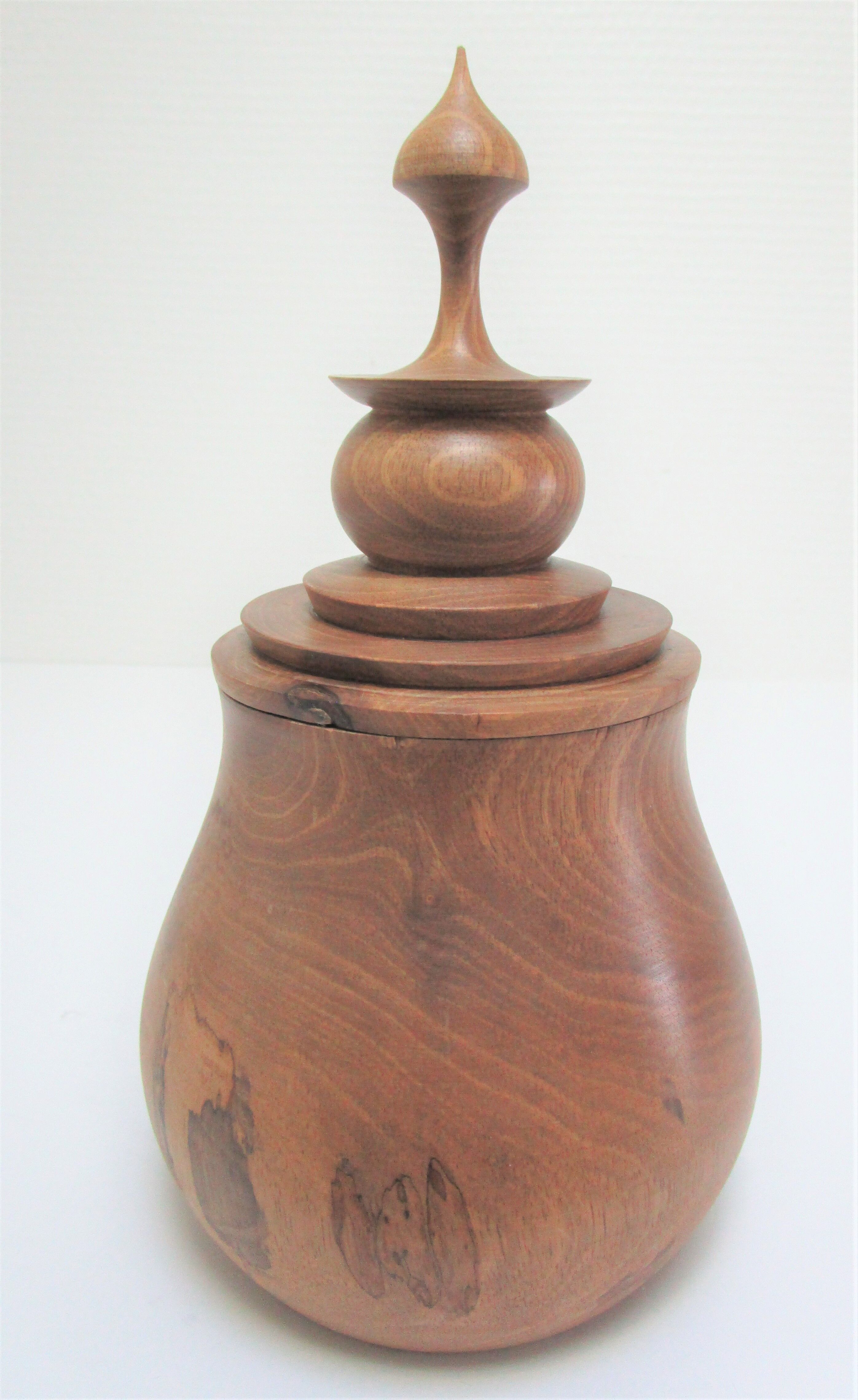Vintage turned wood box