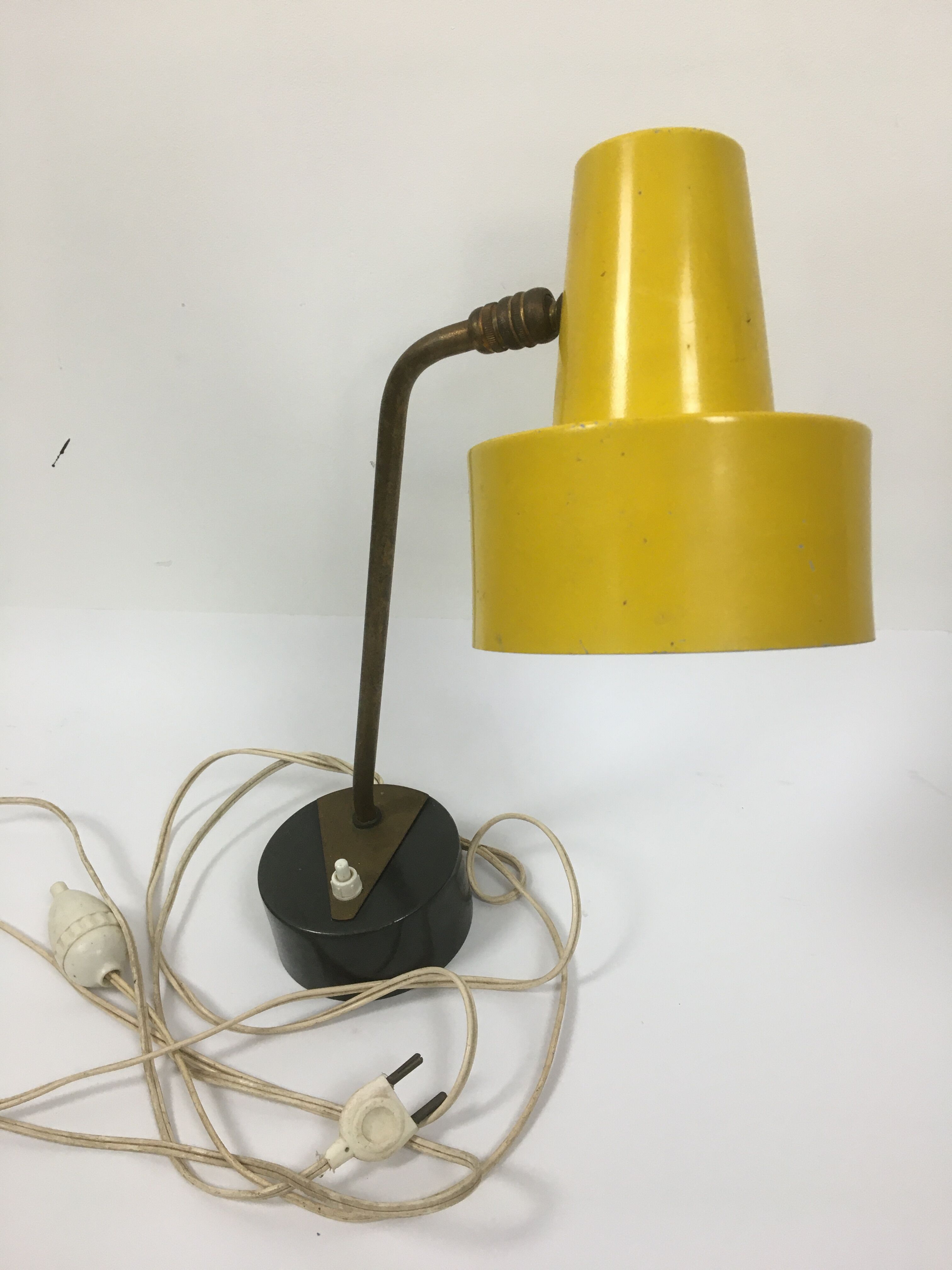 Brass desk lamp with ball joint 1950-60