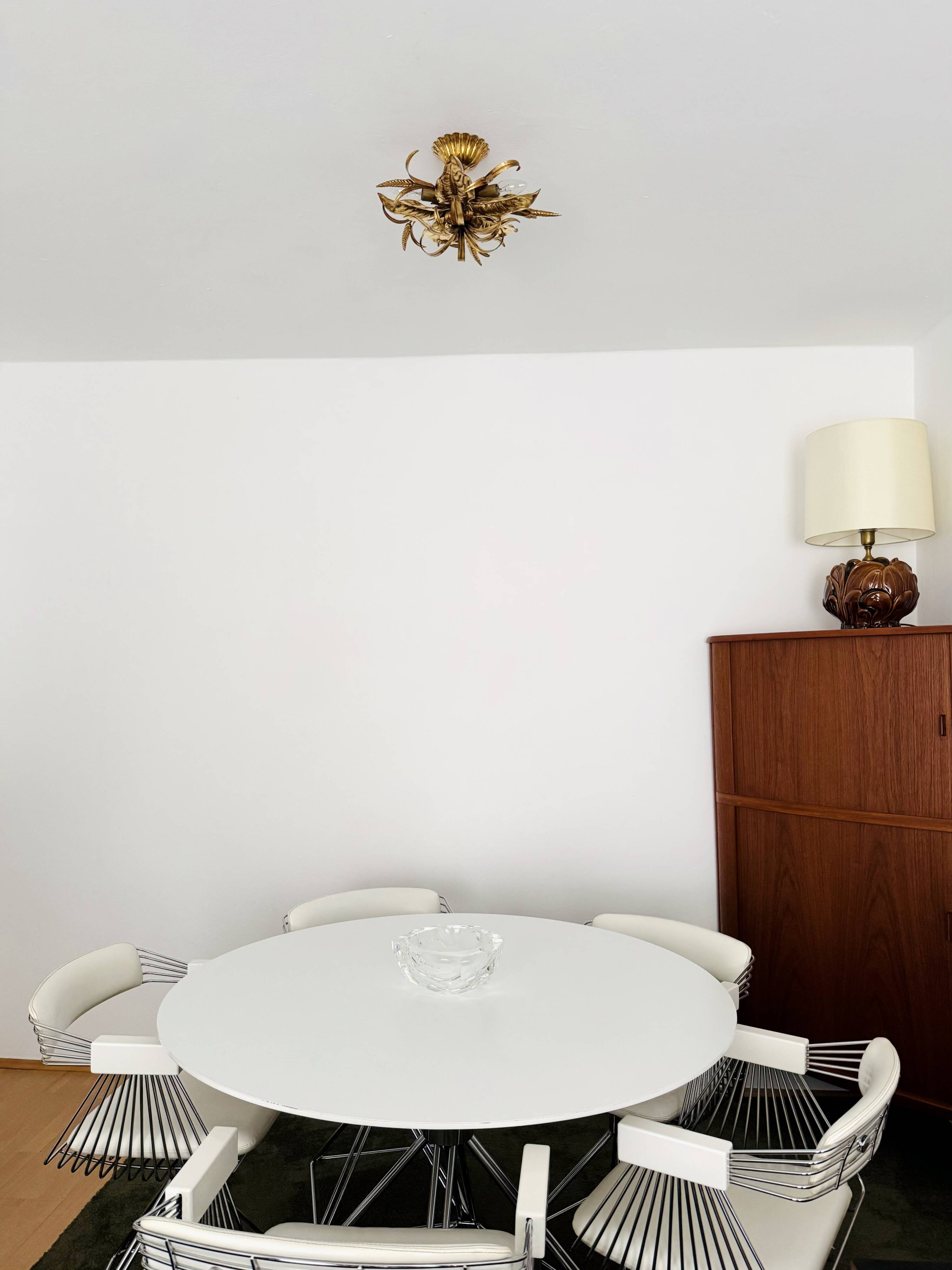 Golden Italian Hollywood Regency Chandelier by Hans Kögl