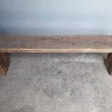 Old solid wood bench