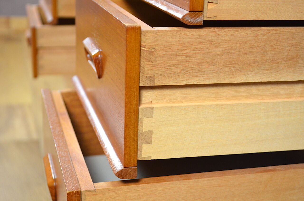 Bureau en teck travail scandinave 1960