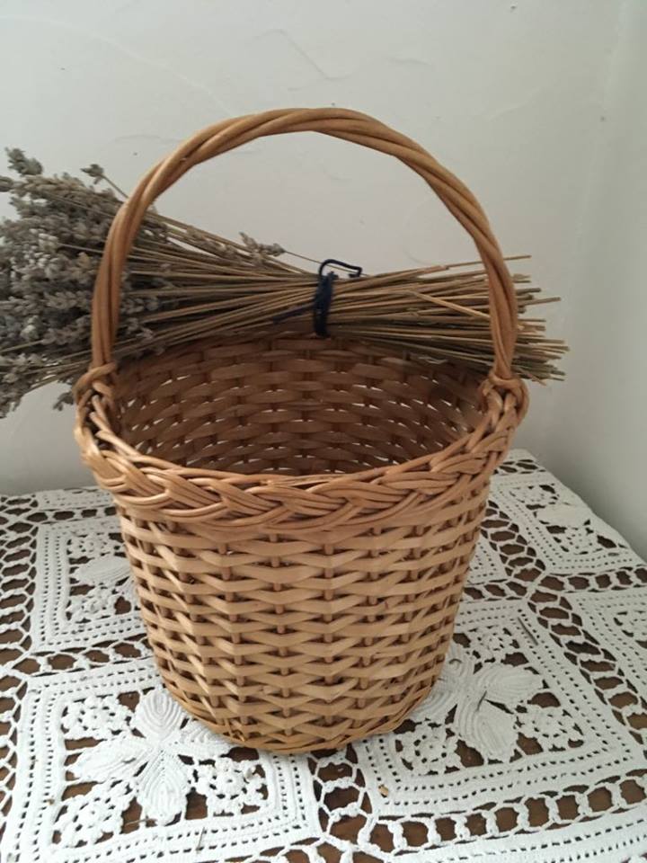 Three little wicker baskets