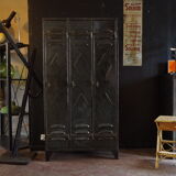 Industrial locker room three doors