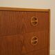 Ash chest of drawers 1970s with distinctive handles, Denmark