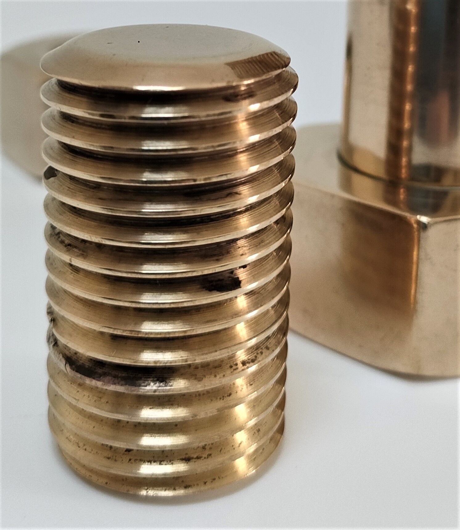 Box case solid brass shape nut bolt design 70s