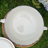 Antique Sarreguemines earthenware set - Soup tureen & fruit bowl