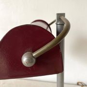 Lampe de bureau art déco en alu et tôle