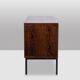Wenge and raffia sideboard. 1970s.