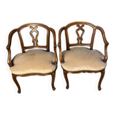 Paire de fauteuils vénitiens