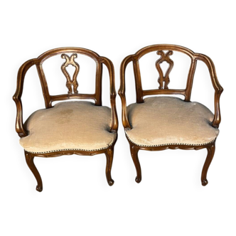 Pair of Venetian armchairs