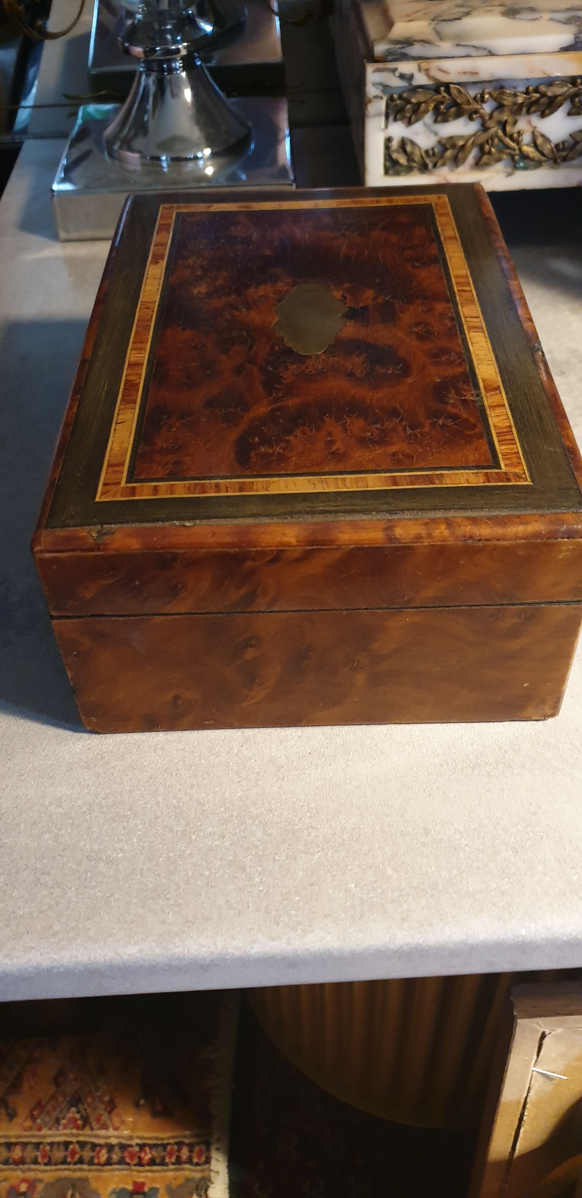 Elm magnifying glass jewelry box