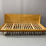 Mid-century folding sofa bed by Drevotvar, 1970s, Czechoslovakia