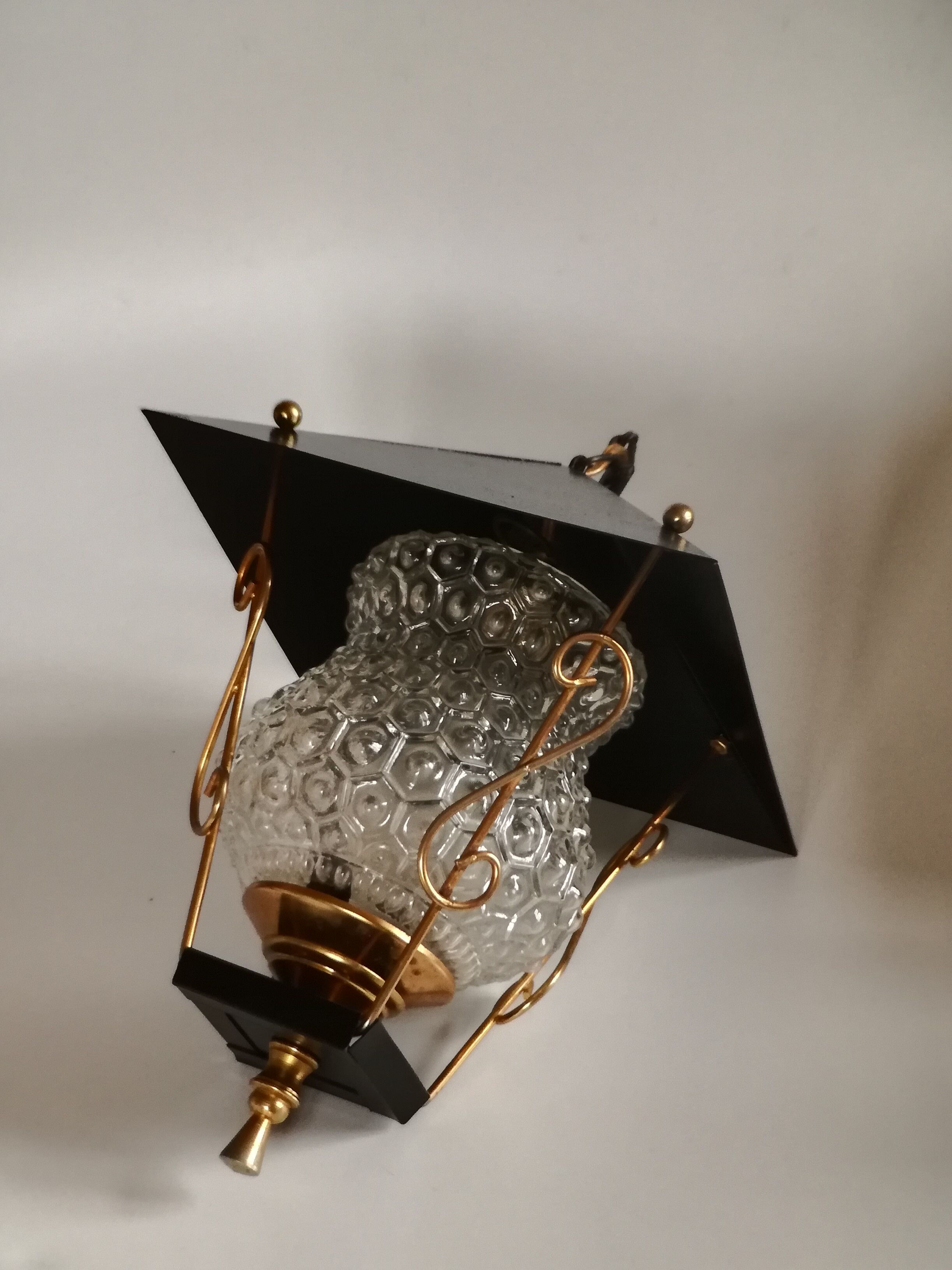 Golden metal lantern 1950